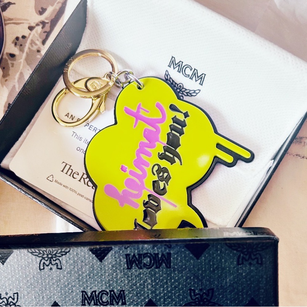 Authentic MCM x Strumbel Brand New Limited Edition Neon Bag Charm / Keychain - Picture 10 of 12